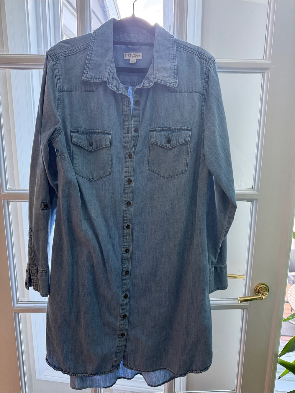 Merona shirt dress Blue Denim Button-Front Shirt